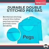 SOL 2pk Hanging Peg Bag 39x28cm Clothes Clip Holder with Hanger view 4