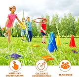 Alyoen 31 PCS 3 in 1 Bean Bag Ring Toss Cones Outdoor Carnival Game Set view 3