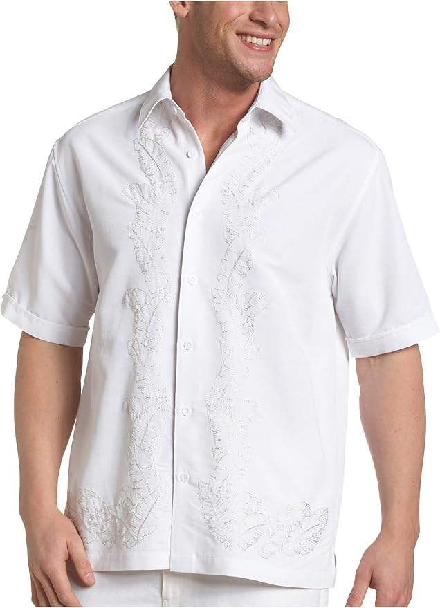 Cubavera Men s Short Sleeve Embroidered Rayon Polyester Shirt White Small At Amazon Men s Cubavera Men s Short Sleeve Embroidered Rayon Polyester Shirt White Small At Amazon Men s