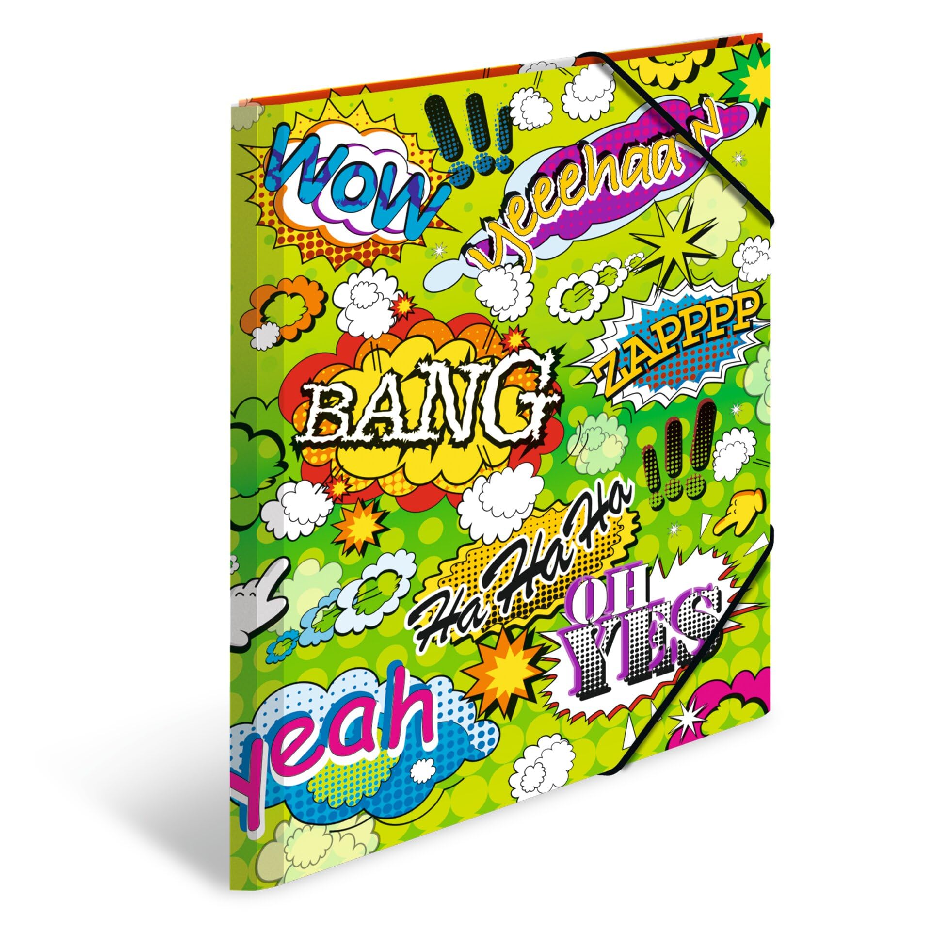 HERMA Elastic Folder Artline with Comics Motif, A3, Sturdy Plastic, with Inner Print, 1 Span Folder