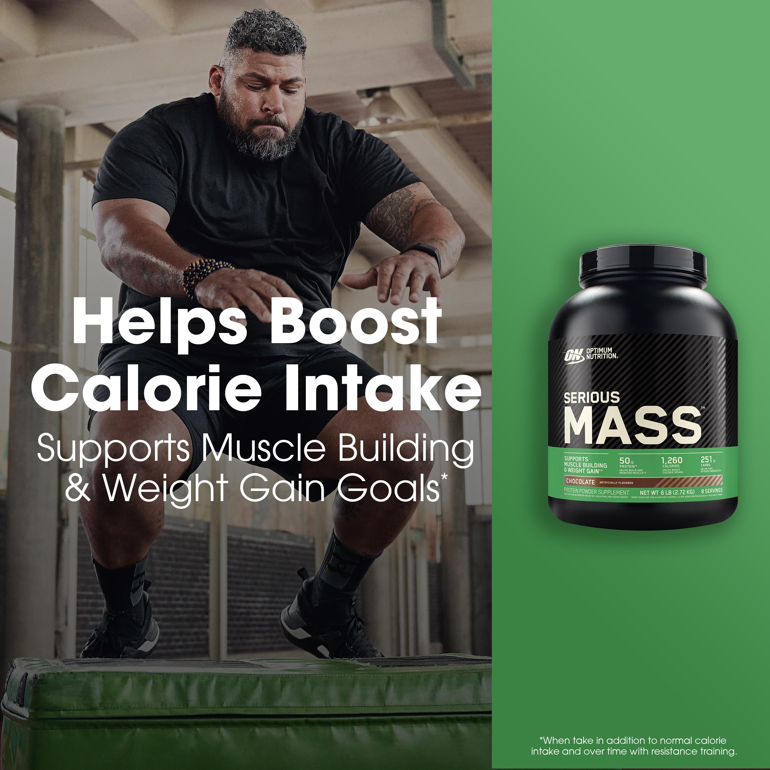 Optimum Nutrition Serious Mass, Weight Gainer Protein Powder with Creatine