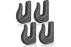 AyA Gear Weld-on Grab Chain Hook 3/8-in Heavy Duty Tow Hook G70 Forged Steel Tractor Hook Weldable for Car, Truck,SUV, RV,UTV,Tractors (4Pcs)