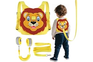 Toddlers Leash + Anti Lost Wrist Link Child Kids Safety Harness Kids Walking Wristband Assistant Strap Belt for Boys Pink Chr