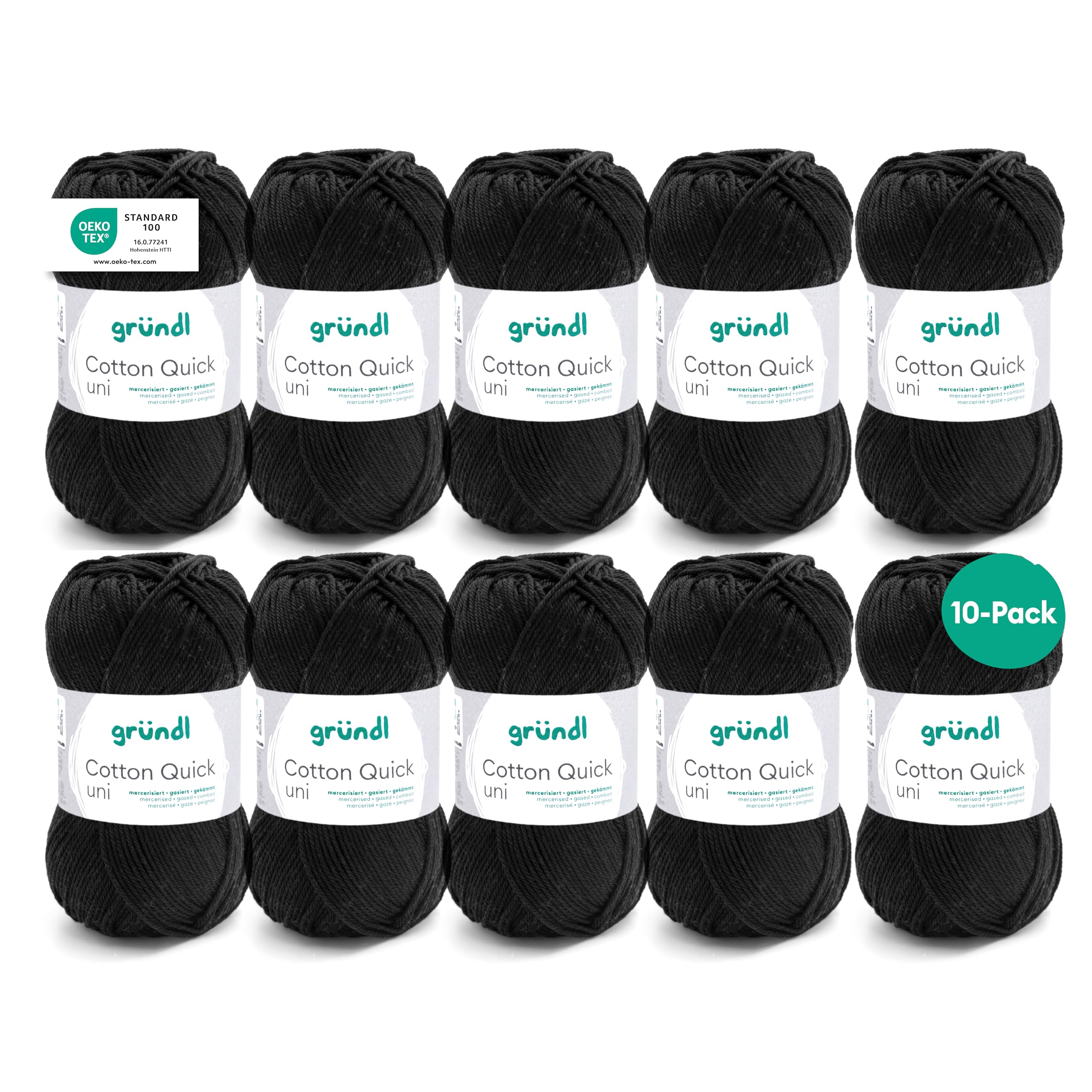 Gründl Value Pack Cotton Quick Yarn, Cotton, black, 29 x 12 x 7 cm — image 1
