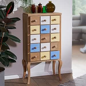 BuyDream Cómoda de diseño 50 x 100 x 30 cm en Estilo Retro de Madera