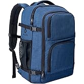 Dinictis Travel Backpack Carry on Flight Approved, Backpack Suitcase for Travel, Personal Item Travel Bag fits 17 inch Laptop-Blue