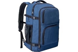 Dinictis 40L Travel Backpack Carry on Flight Approved, Backpack Suitcase for Travel, Personal Item Travel Bag fits 17 inch Laptop-Blue