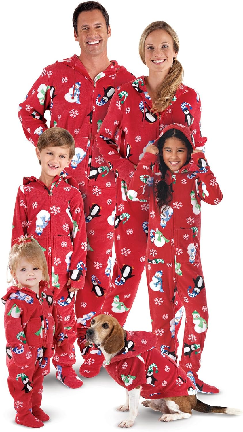 PajamaGram HoodieFootie Winter Whimsy Matching Family