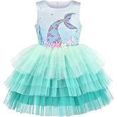 Sunny Fashion Girls Dress Birthday Princess Ruffle Dress Cake Balloon Print