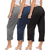 Sexy Basics Women's Lounge Pants | Ultra Soft Capri Style PJ Drawstring Bottoms | Multi Packs & Colors