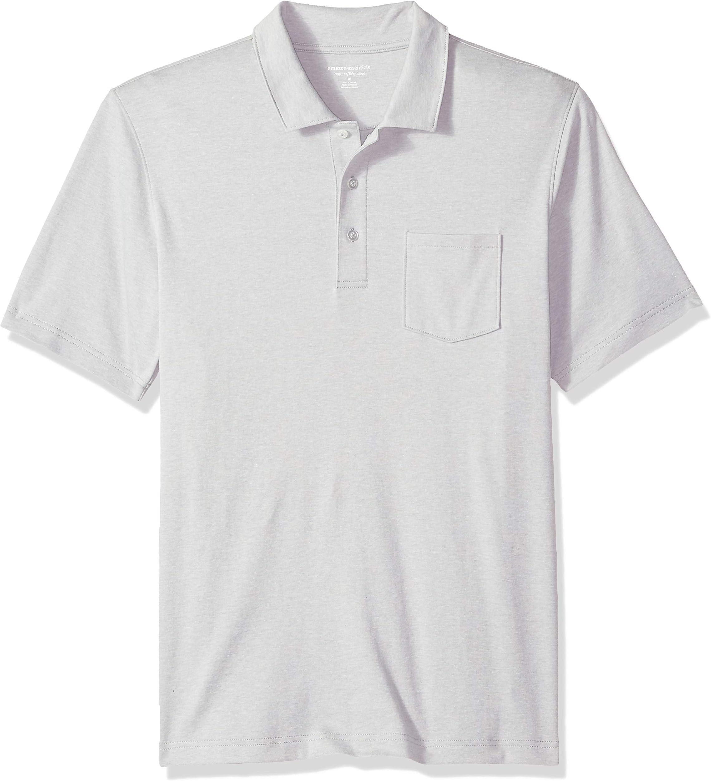 Amazon Essentials Men's Regular-Fit Pocket Jersey Polo