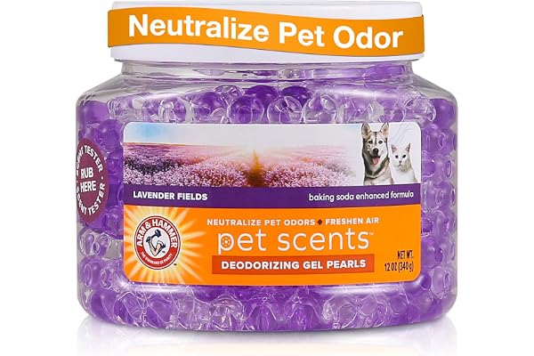 Arm & Hammer Air Freshener Gel - Pet Odor Eliminator with Baking Soda - Odor Absorbing Gel Beads for Cats & Dogs - Pet Deodor