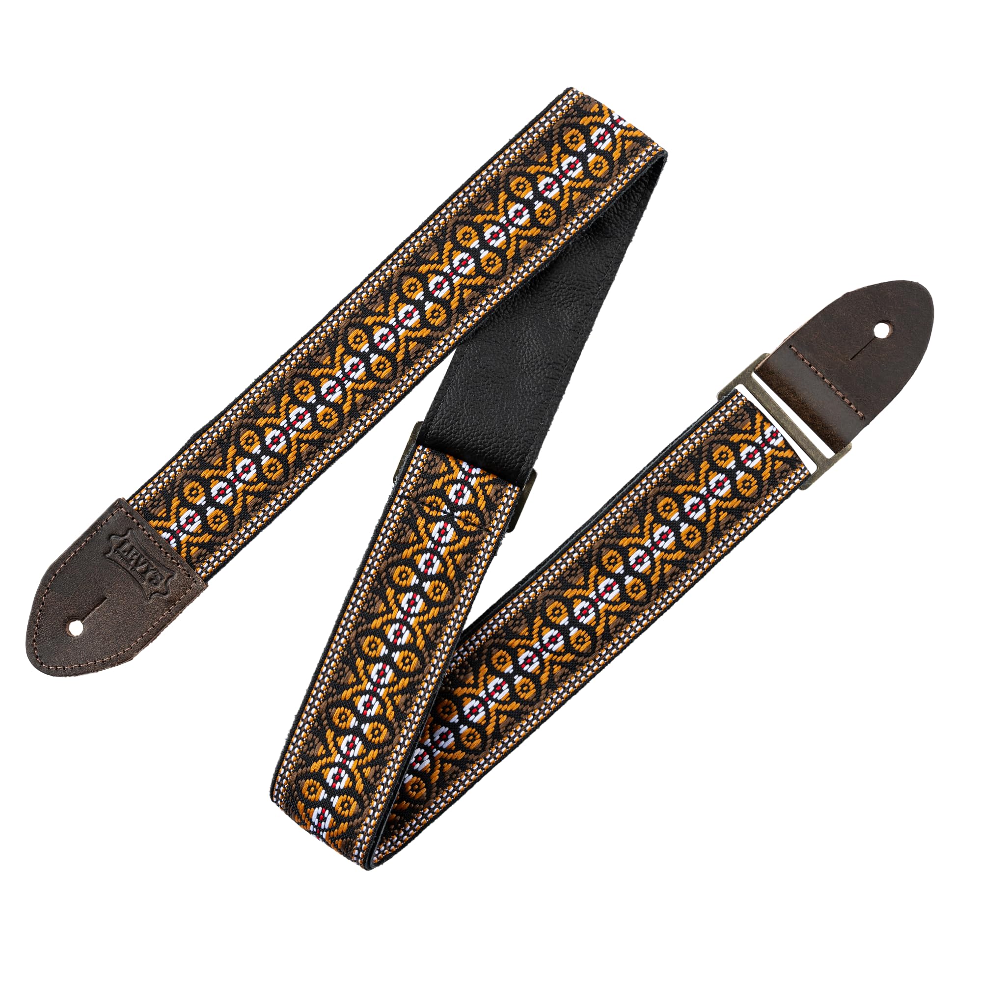 Levy's Leathers Guitar Strap, M8HTV-20, 2" jacquard weave guitar strap with vintage Hootenanny design