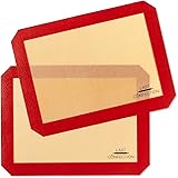 Last Confection Silicone Baking Mat - Set of 2 Non-Stick Quarter Sheet (8-1/2" x 11-1/2") Professional Food Safe Tray…