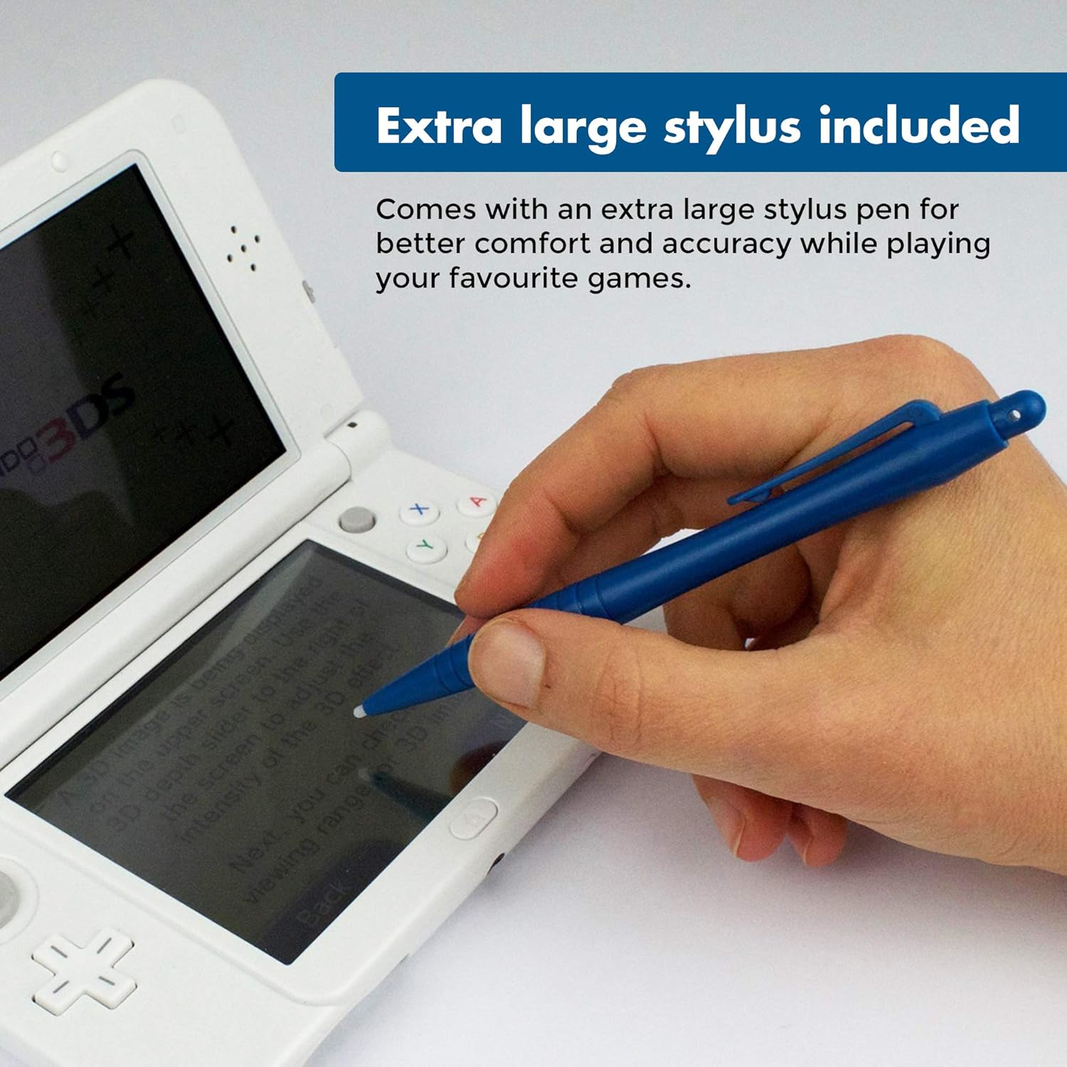 TAKECASE Hard Shell Carrying Case - Compatible with Nintendo 3DS XL and 2DS XL - Fits 16 Game Cards and Wall Charger - Includes Removable Accessories Pouch and Extra Large Stylus Dark Blue: Electronics