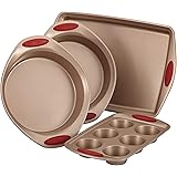 Cucina Nonstick Bakeware Set with Grips includes Nonstick Cake Pans, Cookie Sheet/Baking Sheet and Muffin Pan/Cupcake Pan - 4