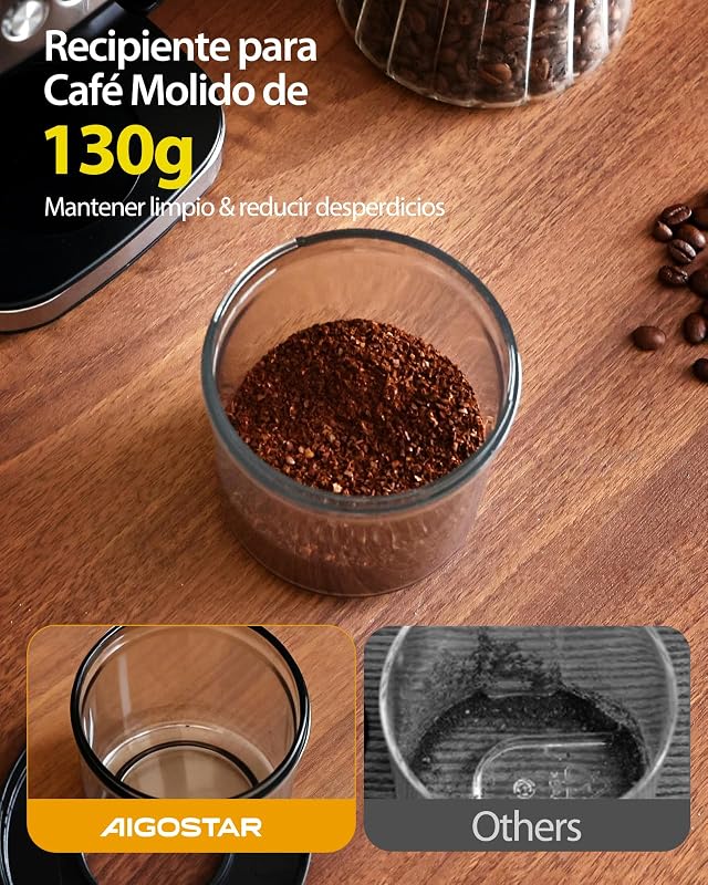 Molinillo de Café Eléctrico, 52 Ajustes de Molido, Acero Inox