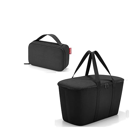 schönes reisenthel Sommerset 2tlg. Bestehend aus Coolerbag/Kühltasche und thermocase/Isotasche im Trendigen Dekoren (Black/sc