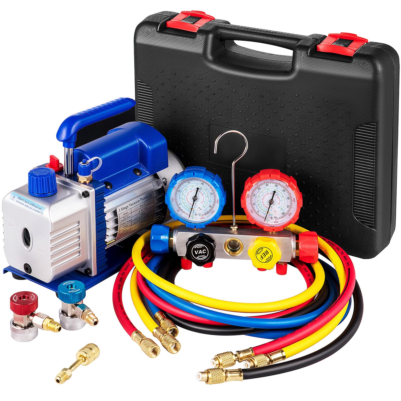 Mua VEVOR Vacuum Pump 4.8CFM 1/4 HP Single Stage HVAC A/C Refrigeration ...