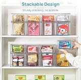 Vtopmart 4 Pack Clear Stackable Storage Drawers with Handles view 4