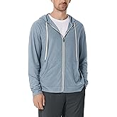 ODODOS Men's Full-Zip Hoodie - odSTRATUM Tech Ultra Soft Outfit UPF 50+ Performance Hooded Jacket with Pockets