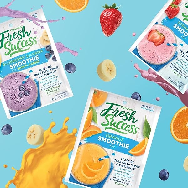 CONCORD FOODS BANANA SMOOTHIE MIX – FRUIT FLAVOR WITH NO ARTIFICIAL FLAVORS, COLORS, OR PRESERVATIVES – IDEAL FOR FRESH FRUIT SMOOTHIES – 2 OZ POUCH HEALTHY SMOOTHIES PACK OF 1