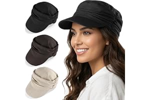 Babalet Women Linen Blend Newsboy Hat, Lightweight Breathable Flat Top Cabbie Cap, Stylish Summer Baker Boy Caps Beret Hats