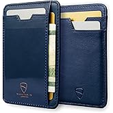 Vaultskin Slim RFID Wallet for Men - Leather Front Pocket Minimalist Card Holder Wallet with ID Window & Gift Box (Brixton) | Slim, RFID, Front Pocket, Minimalist, with ID Window, Gift Box