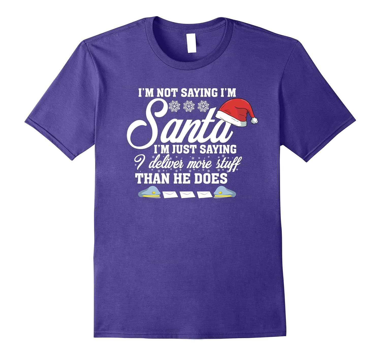 Funny Christmas T-shirt for Postal Workers and Mailman-Rose