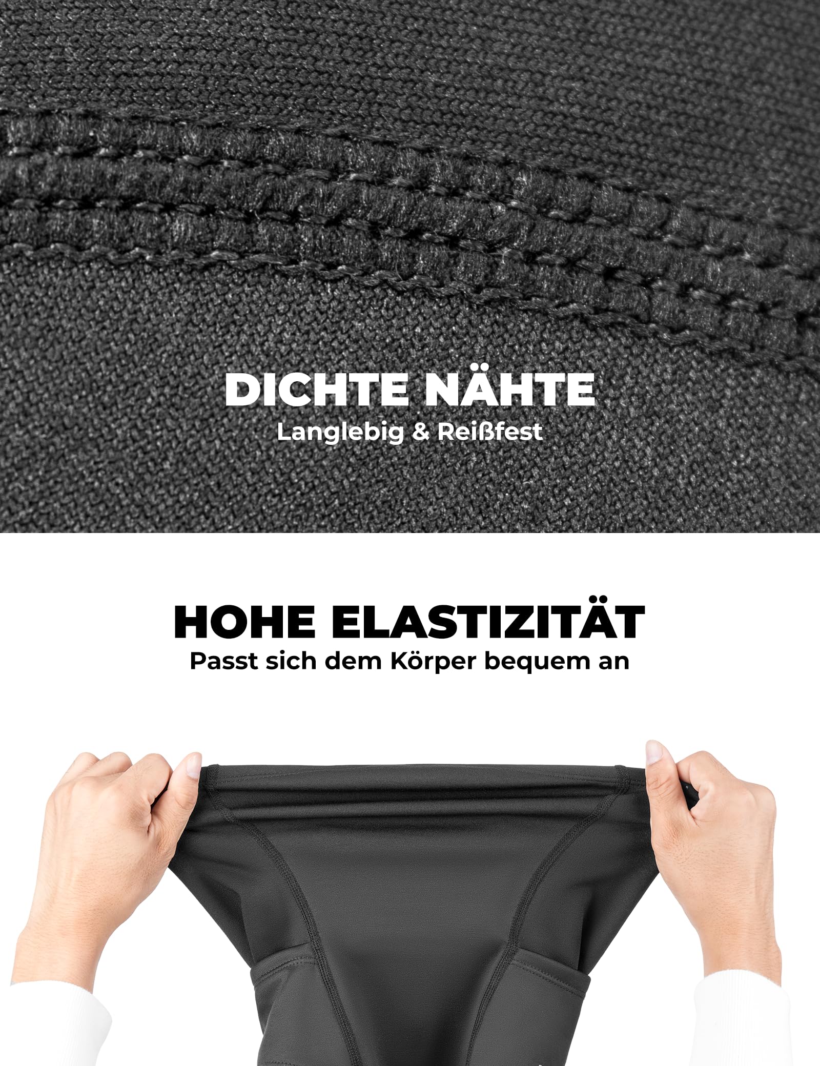 ROCKBROS Sturmhaube Balaclava Skimaske Winddicht Warm für Fahrrad Ski Motorrad Winter Unisex Einheitsgröße, Schwarz 3