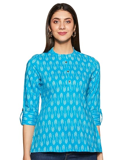 Women's cotton short Kurti (SS20MYXCORE22_Light Teal_XX-Large)