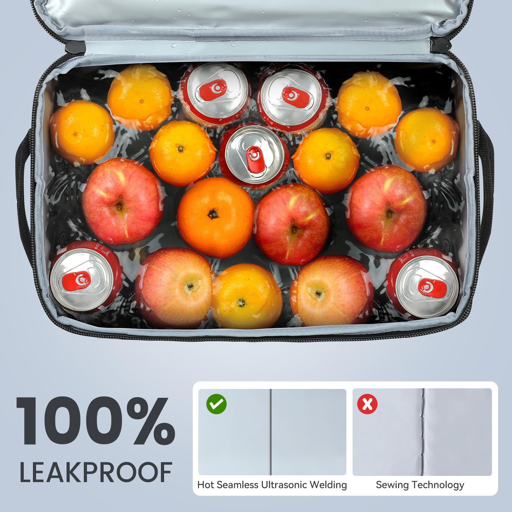 ZAKEEP Cooler Backpack, 36 Cans Multifunctional Leakproof Cooler Backpack with Padded Top Handle, Mesh Pocket for Camping BBQ
