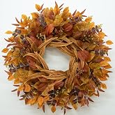 JDKPK 26 Inch Fall Wreaths for Front Door Eucalyptus Berry Wreath | Large Artificial Autumn Wreath Porch Window Farmhouse Door Decoration Harvest Thanksgiving Outdoor Indoor Wreath Home Decor