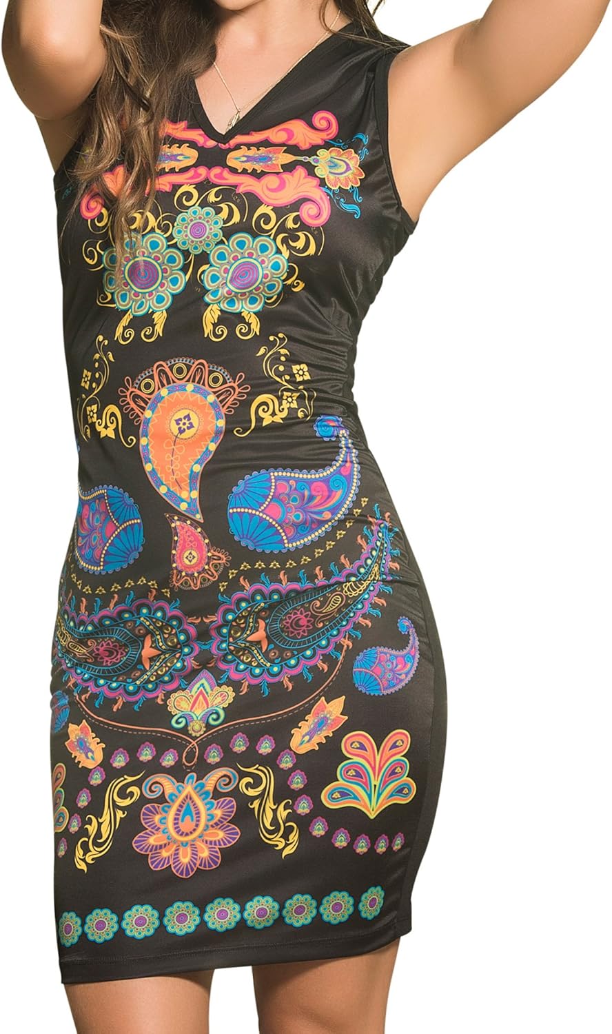 colorful sheath dress