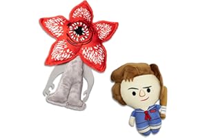 design LAB, Inc. Stranger Things Official Merchandise | Interactive Toys for Indoor Play | Steve & Demogoron 2-Pack Set | Cool Dog Toy Stuffed Animals | Stranger Things Toys