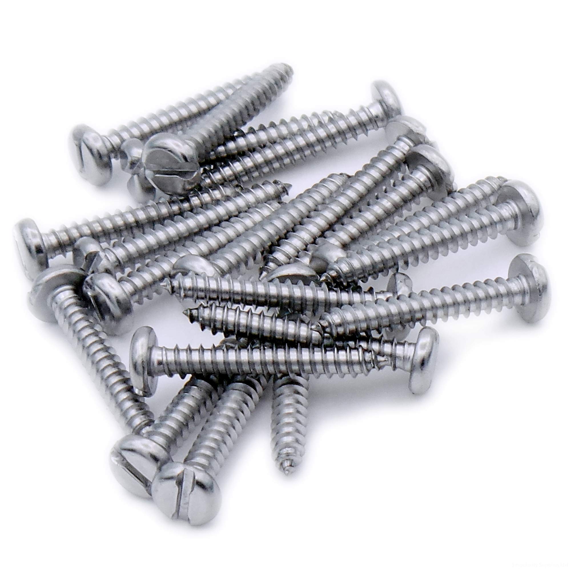 No.8 x 0.25 (4.2mm x 6.5mm) Slot Pan Self-Tapping Screw - Stainless Steel (A2) (Pack of 20)