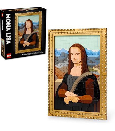 Pix Brix Pixel Art – La Mona Lisa 6400 Piezas – Mosaico 2D Y 3D, Horizontal, Vertical Y Diagonal – Para Niños De 6+ Años