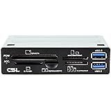 CSL 3.5" all-in-one USB 3.0 (Super Speed) card reader | 2 x USB 3.0 | 2.0 Card Reader Ports | Multi-function panel in black | SD / SDHC / Mini SDHC / Micro SDHC / USB / XD / CF / MD