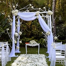 PARTISKY Wedding Arch Draping Fabric,2 Panels 18FT