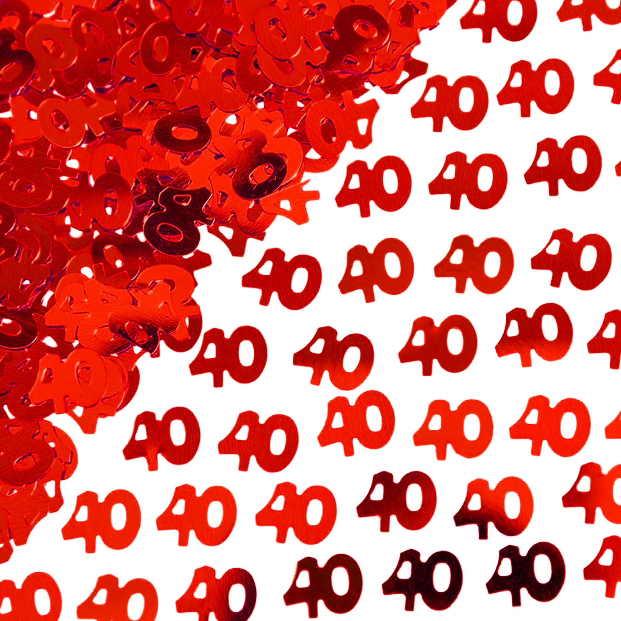 14gm 40th Red Happy Birthday Party Glitz Table Confetti Sprinkles Decorations