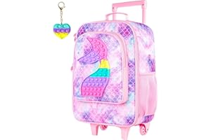 WZLVO Kids Luggage for Boys and Girls, Cute Dinosaur Unicorn Rolling Wheels Suitcase for Toddler Children