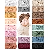 Prohouse 20PCS Baby Nylon Headbands Hairbands Hair Bow Elastics for Baby Girls Newborn Infant Toddlers Kids