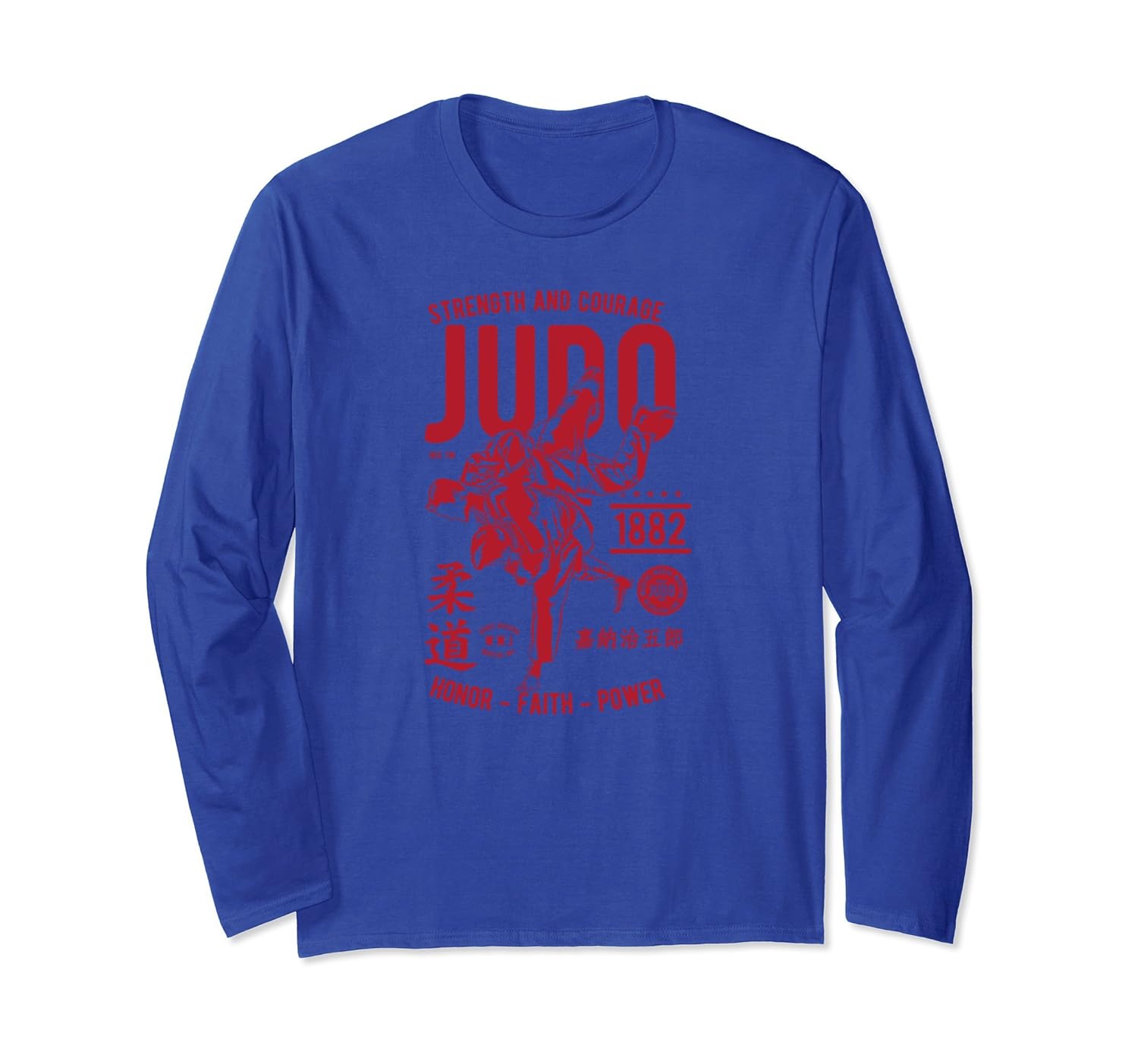 Material Art Judo Graphic Long Sleeve two fighting judokas-anz