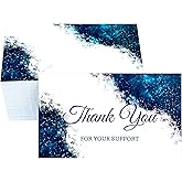 RXBC2011 Thank you for your support cards thanks business packaging insert customer appreciation notes pack of 100 Blue