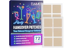 Puzeku Party Prevention Patches 72 Count, 100% Natural Formulas Skin-Friendly Patches, Use Before Drinking, Enjoy Nice Nights, Wake Up Refreshed, Perfect for Bachelor Party Favors…