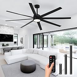Conciseer Modern Ceiling Fans with Lights, 84 Inch