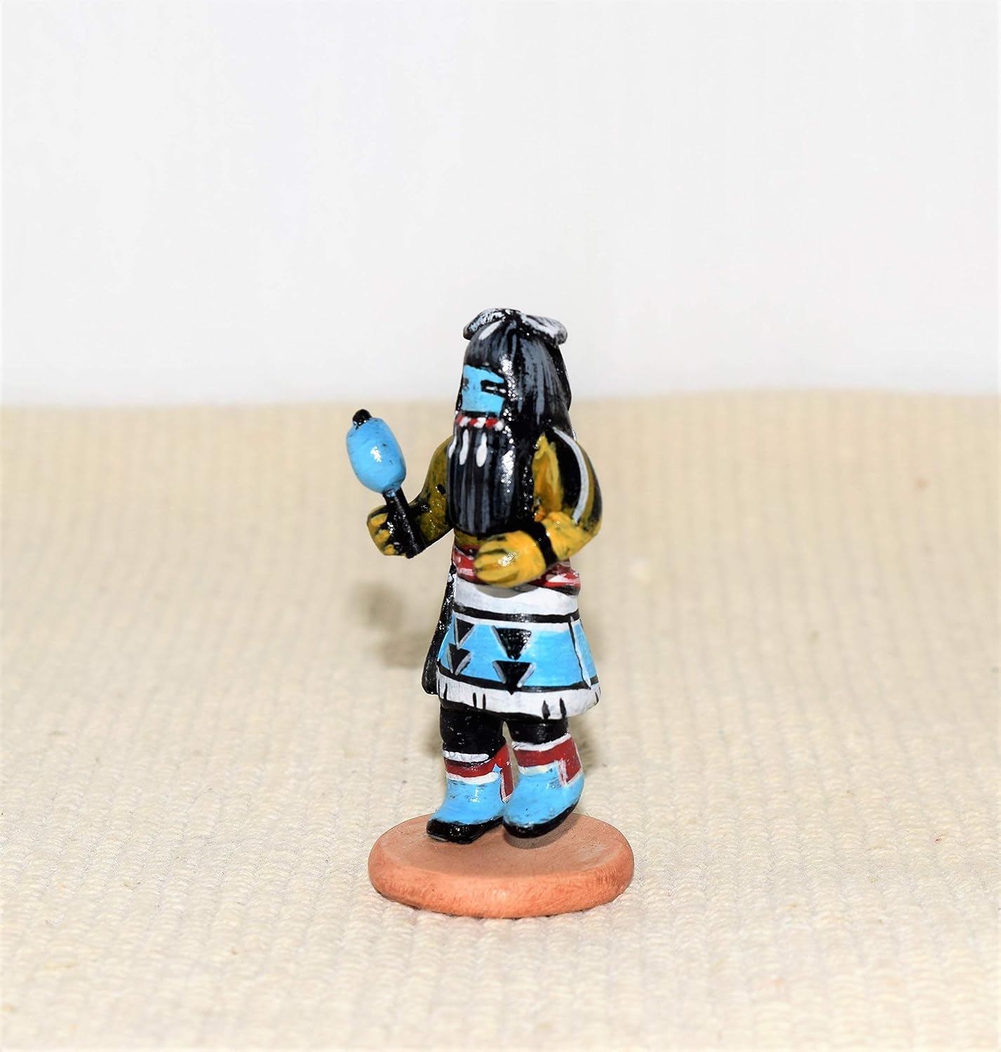Amazon Com Detailed Miniature Long Hair Kachina Clay Sculpture