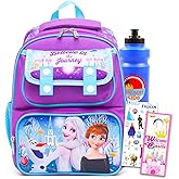 Disney Frozen Mini Backpack for Girls - Bundle with 12" School Bag for Girls, Water Bottle, Stickers, More | Disney Frozen Backpack for Kids, Toddlers