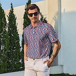 Xdceu Golf Polos for Men - Funny Golf Shirts Print