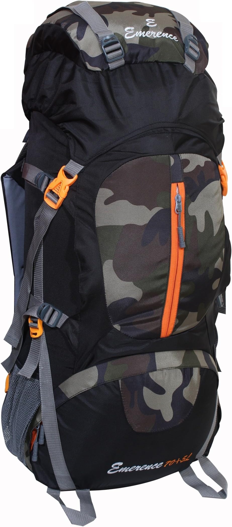 1024 Rucksack, Hiking Backpack 75Lts (Camouflage) With Rain Cover and Laptop Compartment